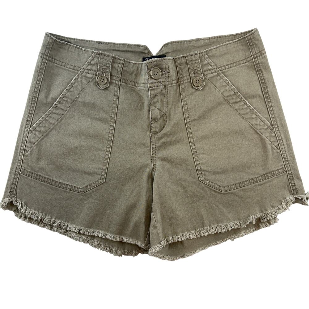 Supplies Women's Khaki Chino Shorts Tan Frayed Preppy Summer Size‎ 8
